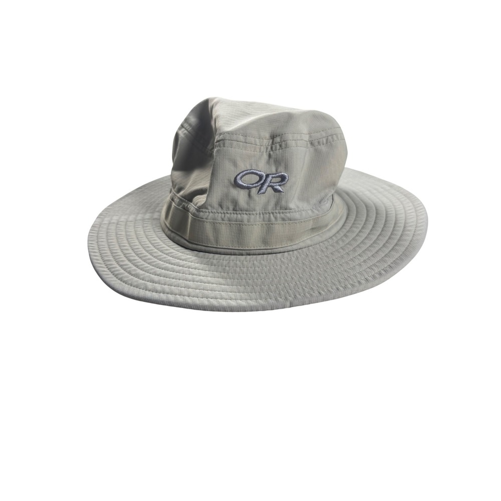 Outdoor Research Sun Hat Tan Khaki UPF 50+ Hiking Fishing Wide Brim Size M